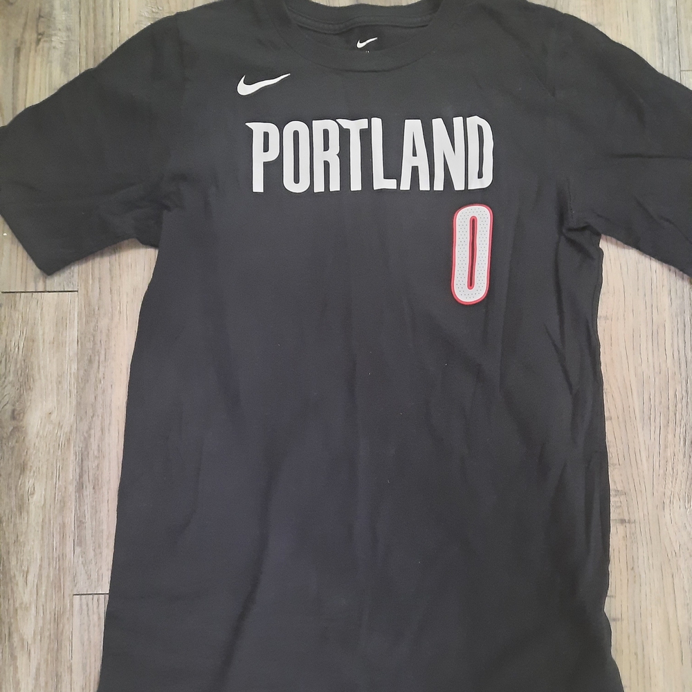 Nike Black Portland Tee with White and Red Accents